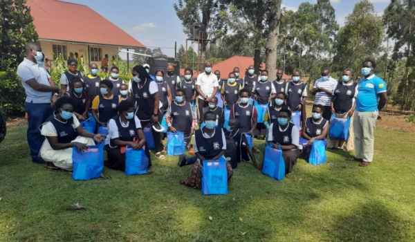 PPE distribution to Ruhaaro Health Center II, Uganda